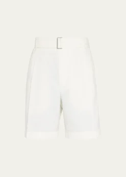 3.1 Phillip LimMen's Pleated Self-Belt Tailored Shorts