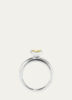 Aaryah18K White Gold Triangular Brilliant Diamond Ellie Ring, Size 7
