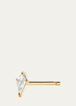 Aaryah14K Yellow Gold Kite Diamond Stud Earring, Single