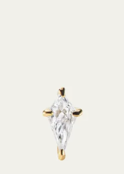 Aaryah14K Yellow Gold Kite Diamond Stud Earring, Single