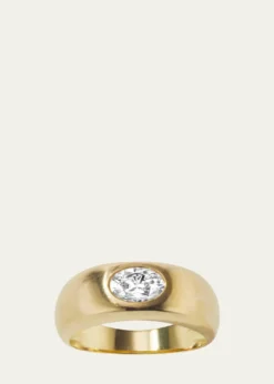 Aaryah18K Yellow Gold Natural Oval Diamond Shani Ring, Size 5.75