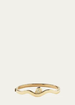AaryahPear Diamond Hinged Bangle Bracelet