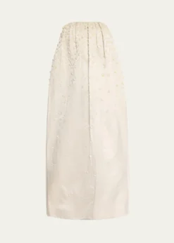 Adam LippesBrynn Pearly Strapless Silk Dress