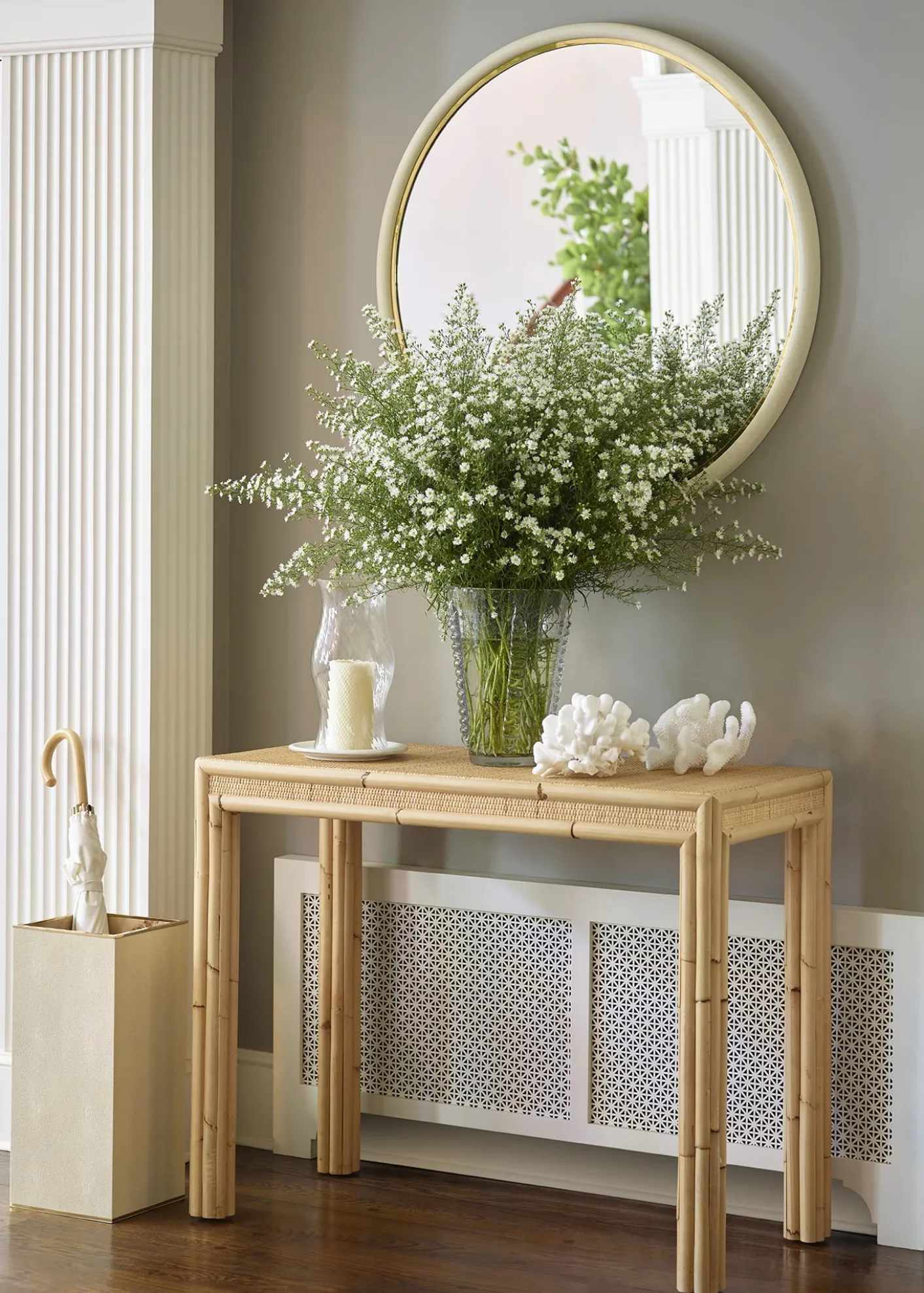 AERINClassic Faux Shagreen Umbrella Stand