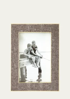 AERINClassic Faux Shagreen 4" x 6" Picture Frame