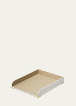 AERINClassic Leather Paper Tray