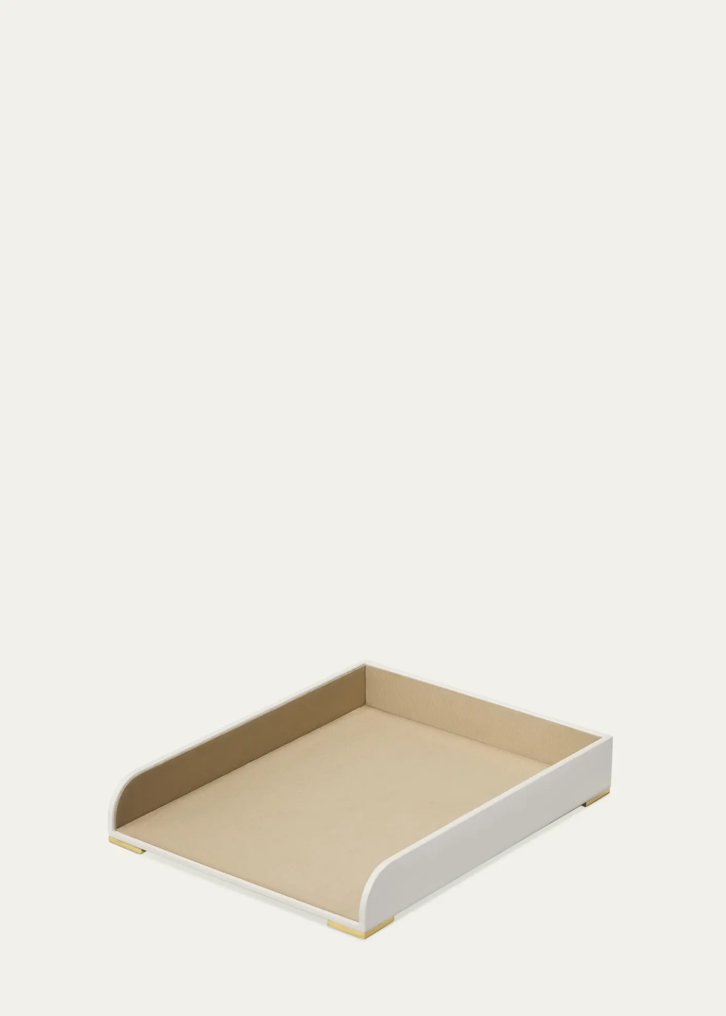 AERINClassic Leather Paper Tray