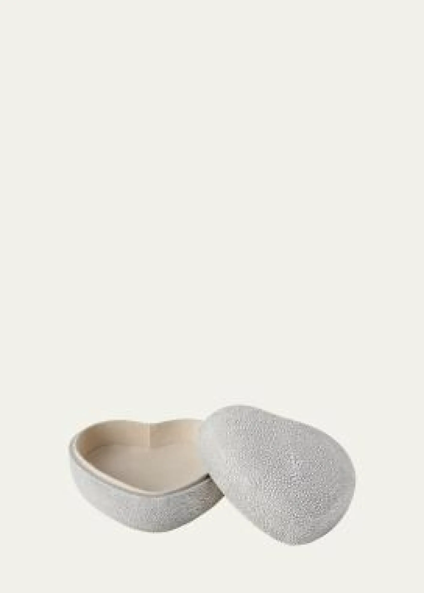 AERINDove Heart-Shaped Faux Shagreen Decorative Box
