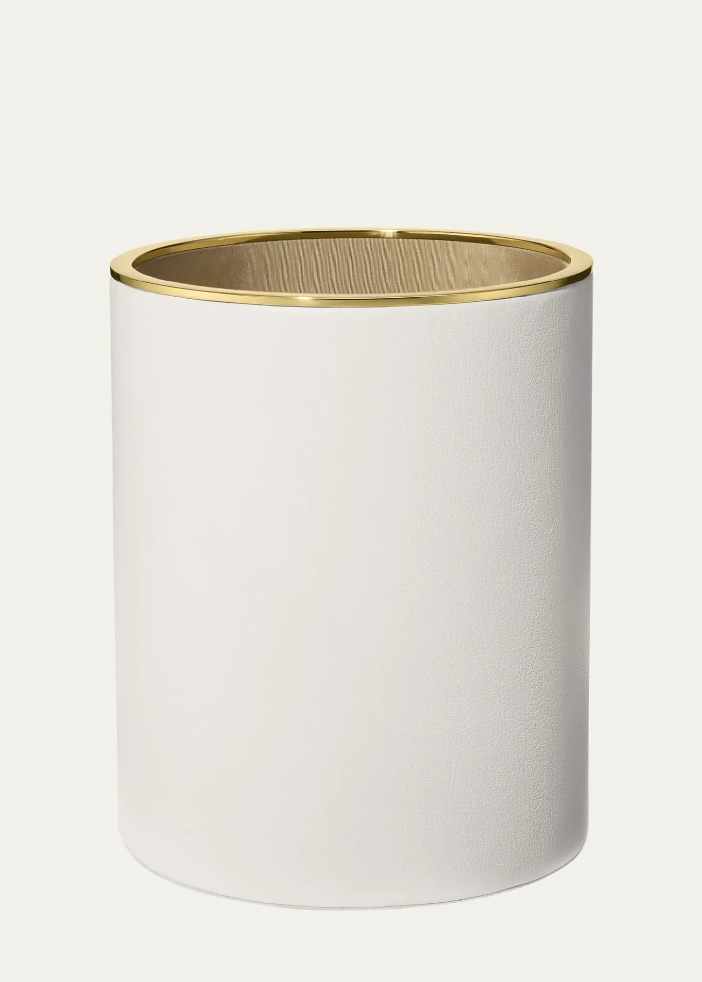 AERINPiero Leather Wastebasket