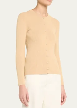 AEXAEFine Knit Ribbed Cardigan