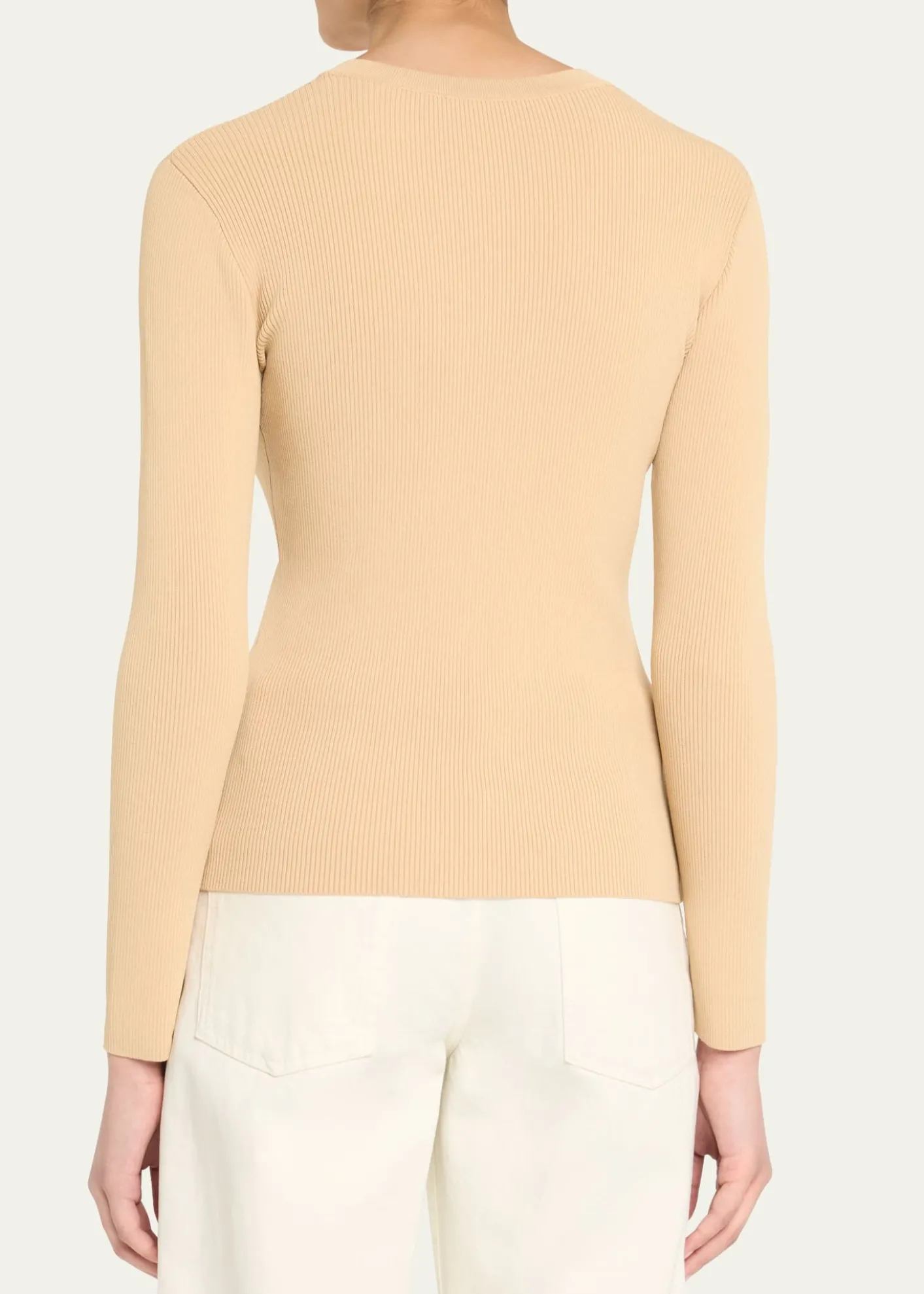 AEXAEFine Knit Ribbed Cardigan