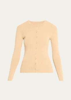 AEXAEFine Knit Ribbed Cardigan