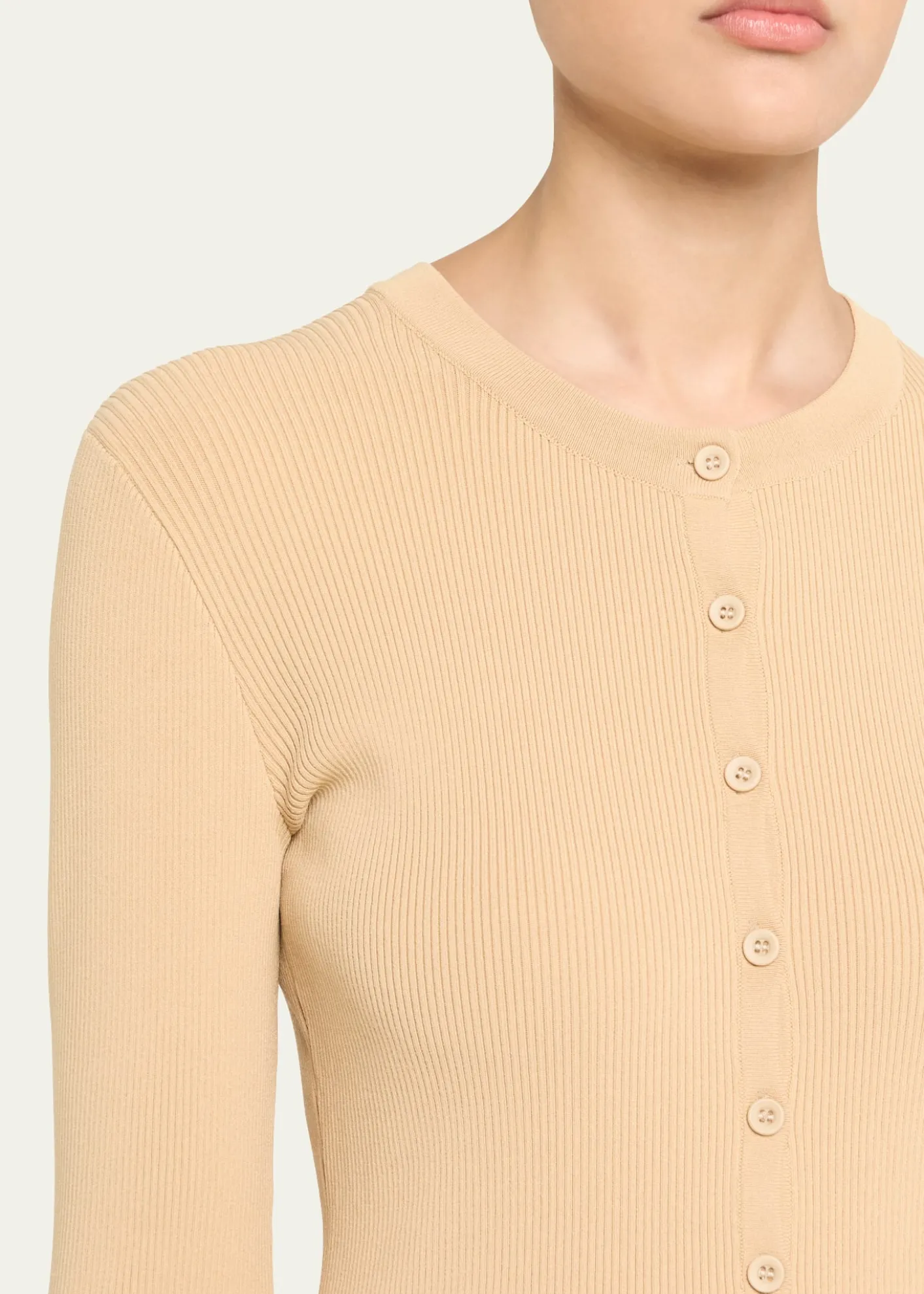 AEXAEFine Knit Ribbed Cardigan