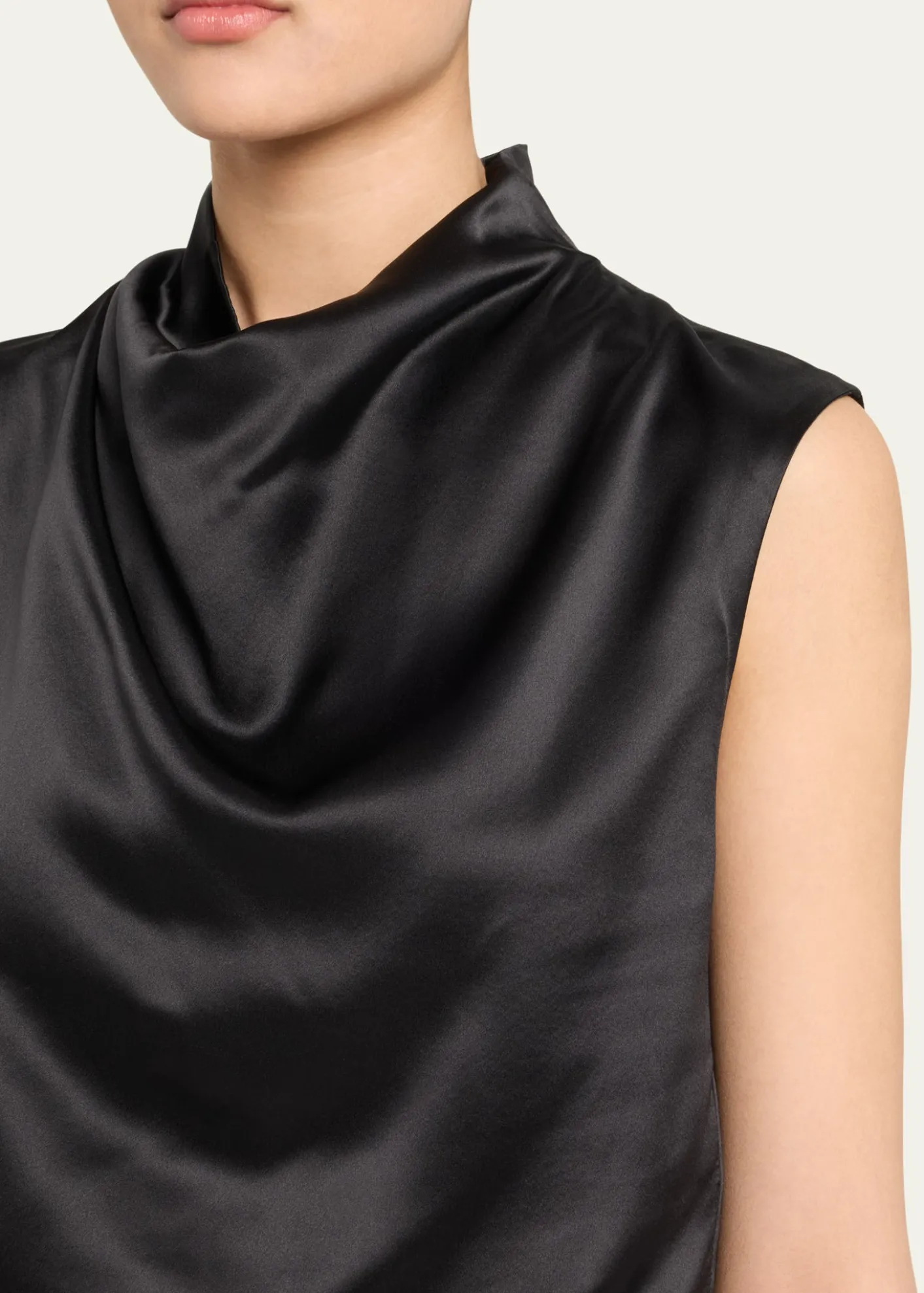 AEXAESilk Cowl-Neck Top