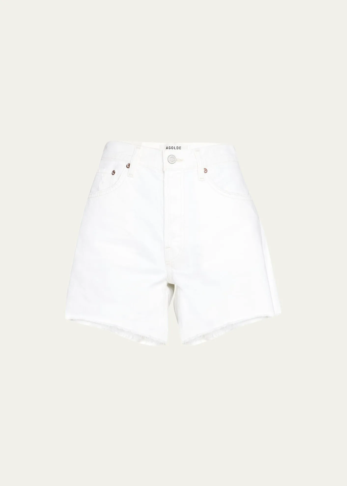 AGOLDEParker Long Frayed Shorts