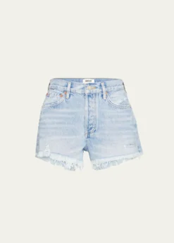 AGOLDEParker Vintage Frayed-Hem Denim Shorts