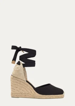 AGS X CASTANER80mm Carina Canvas Espadrille Wedge Sandals