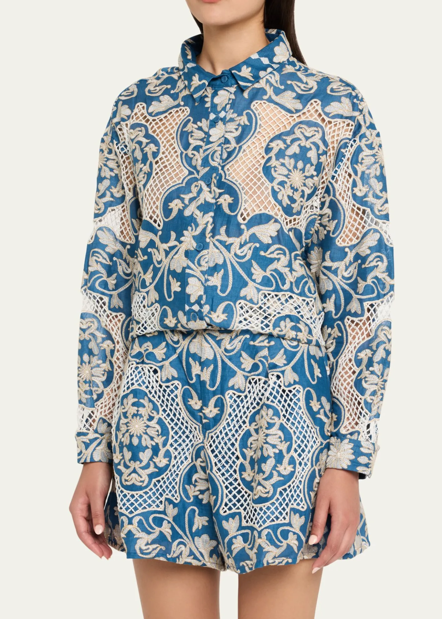 Agua by Agua BenditaCecilia Ribbons Button-Front Shirt