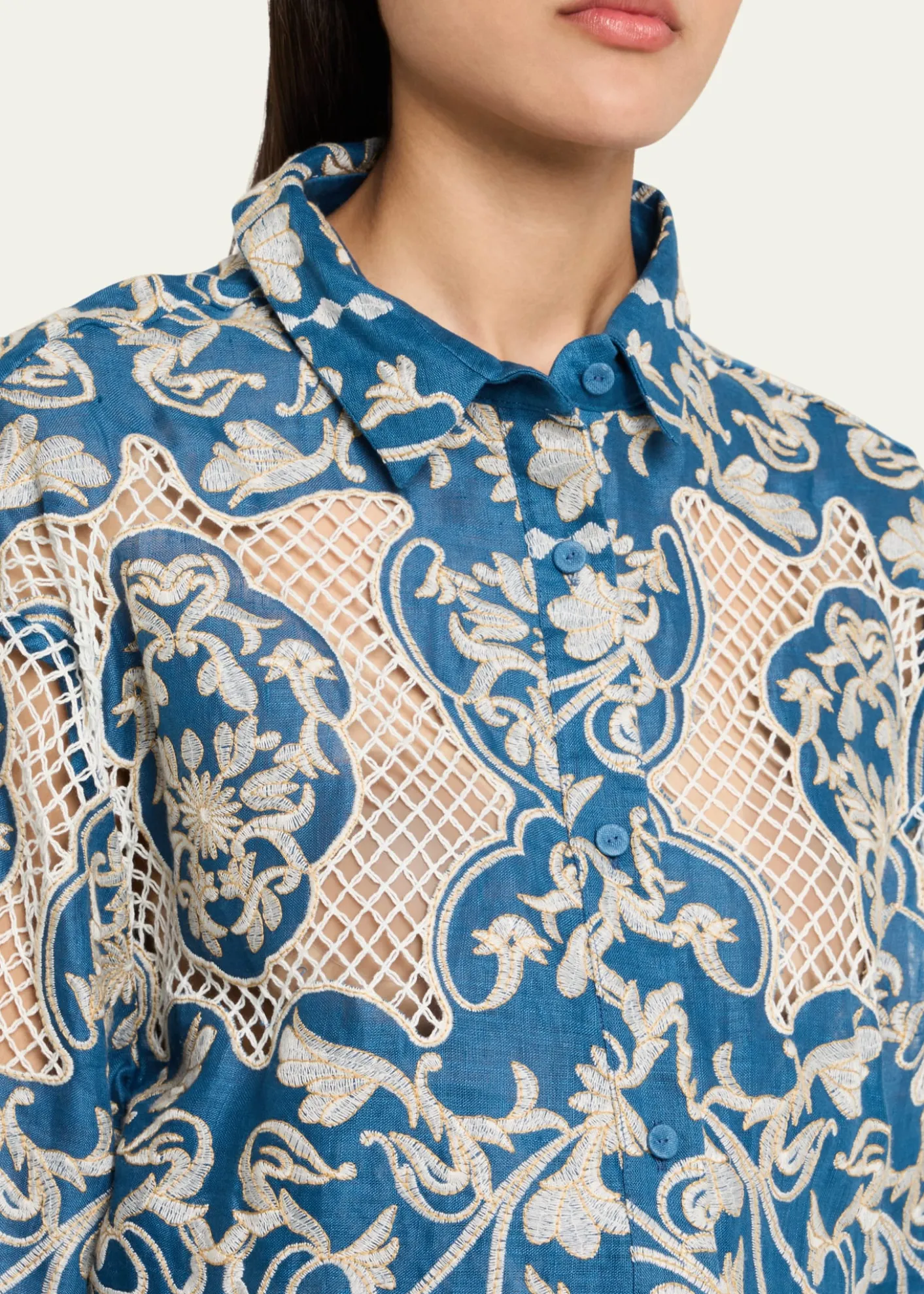 Agua by Agua BenditaCecilia Ribbons Button-Front Shirt