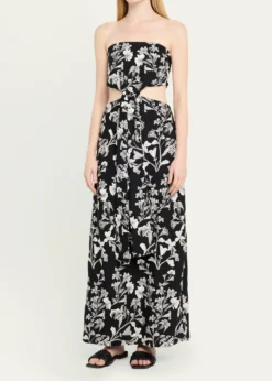 Agua by Agua BenditaMalaquita Strapless Cutout Maxi Dress