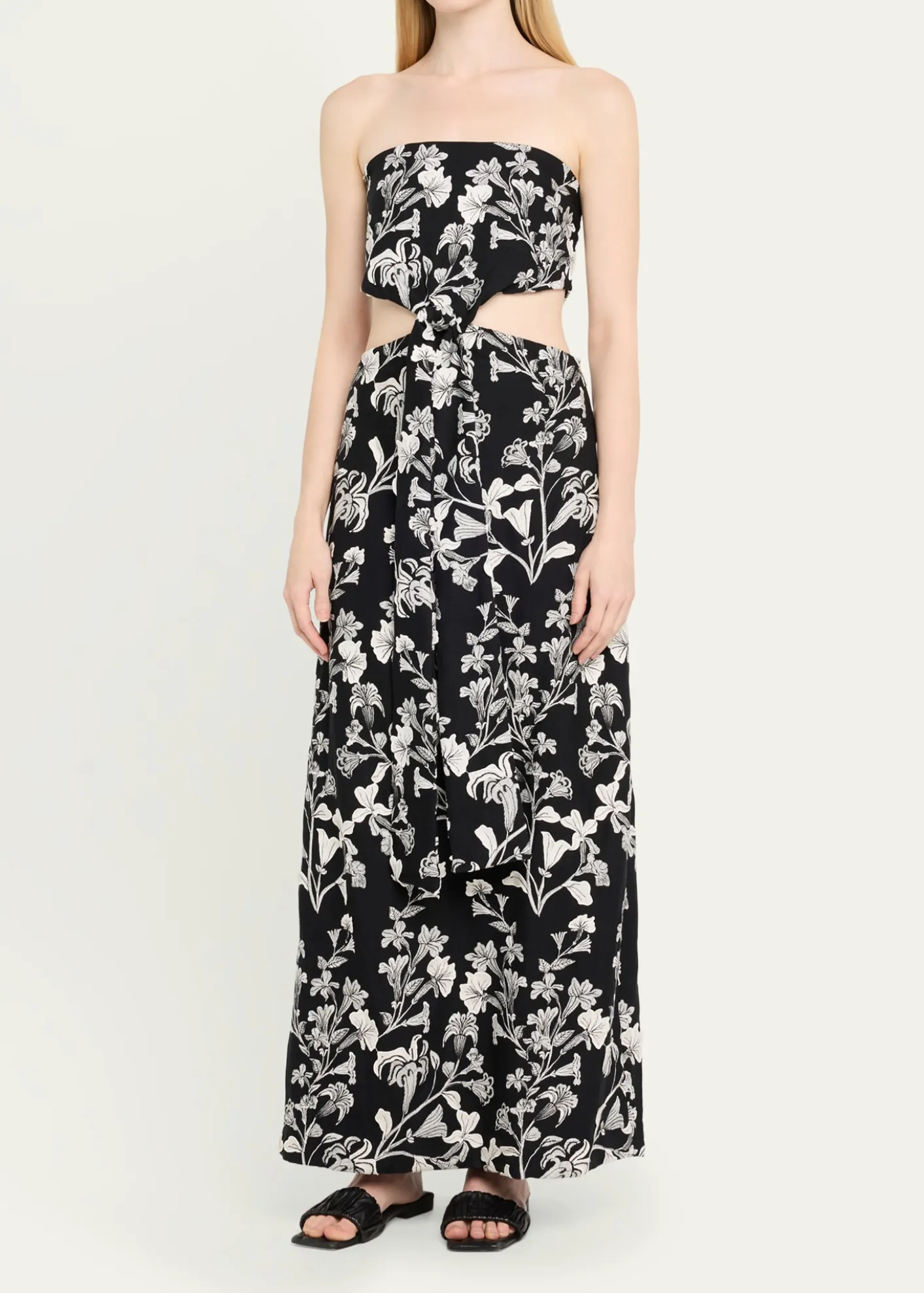 Agua by Agua BenditaMalaquita Strapless Cutout Maxi Dress