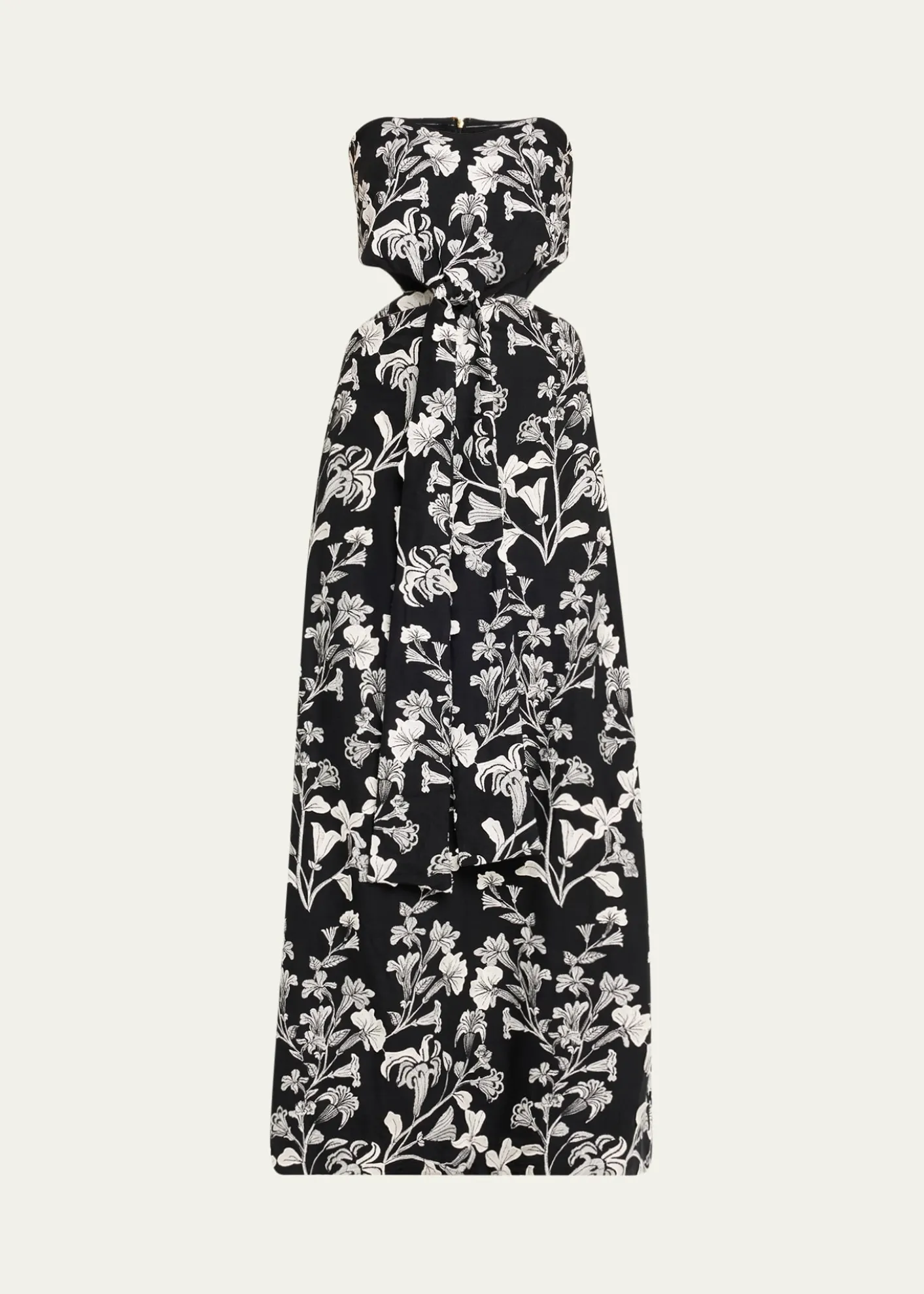 Agua by Agua BenditaMalaquita Strapless Cutout Maxi Dress