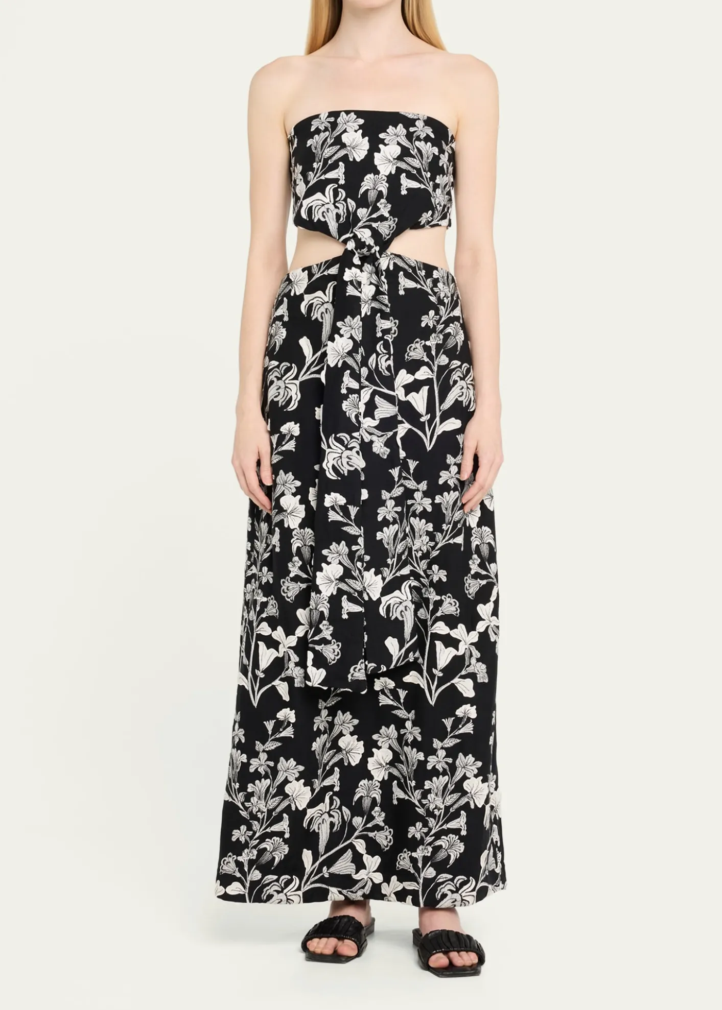 Agua by Agua BenditaMalaquita Strapless Cutout Maxi Dress