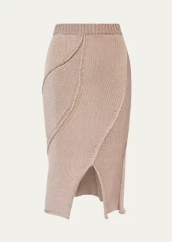 Aisling CampsEddy Diagonal Knit Slit Skirt