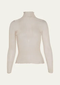 Aisling CampsModern Mist Translucent Ribbed Turtleneck
