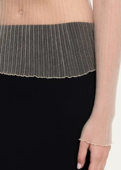 Aisling CampsModern Mist Translucent Ribbed Turtleneck