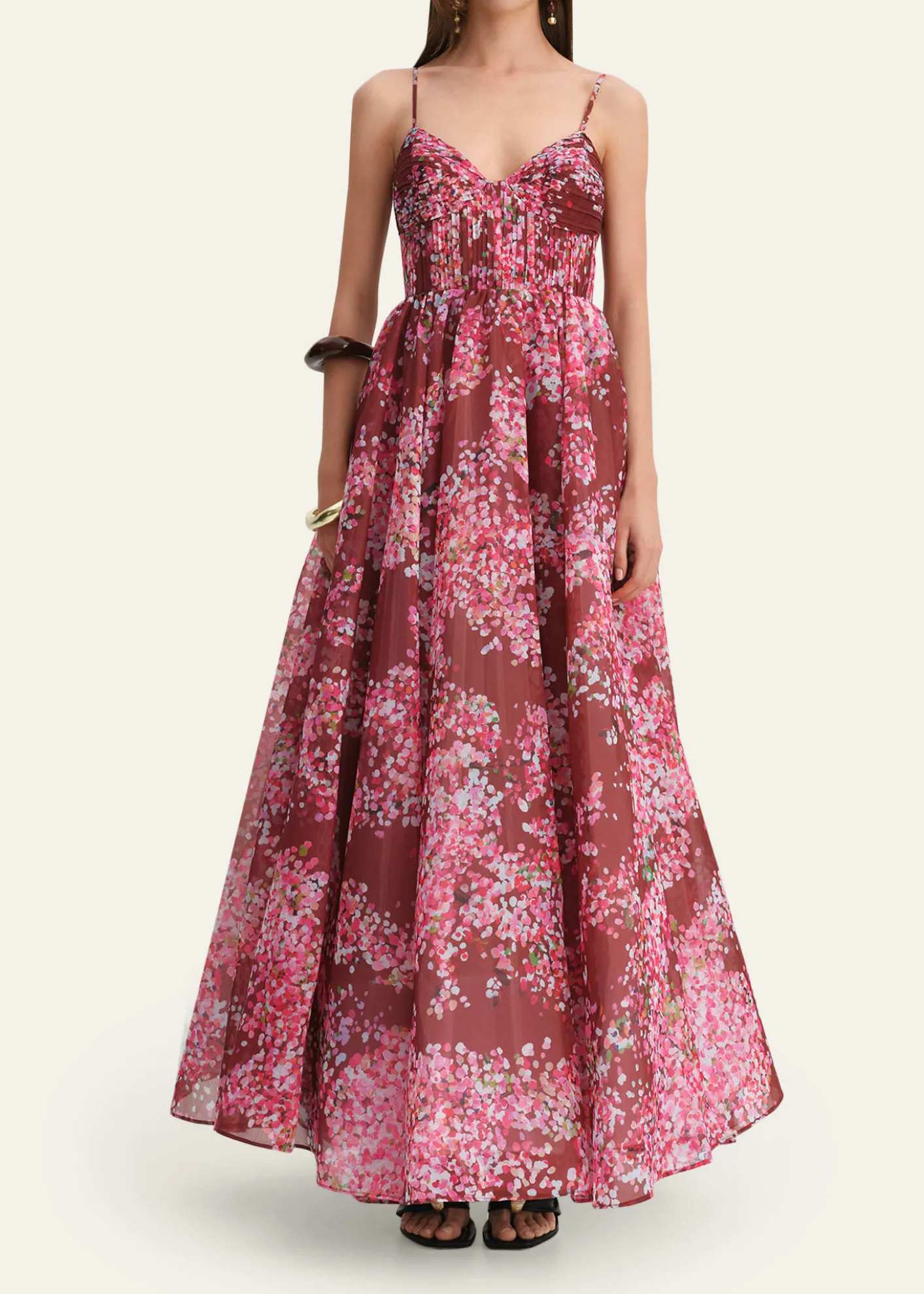 AjeFortuna Floral Sleeveless Maxi Dress