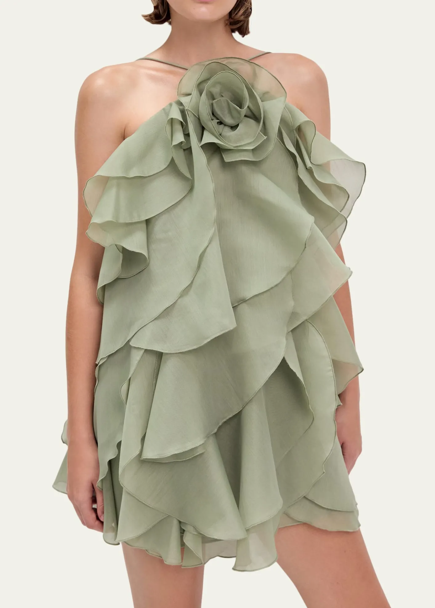 AjePandorea Layered Organza Mini Dress