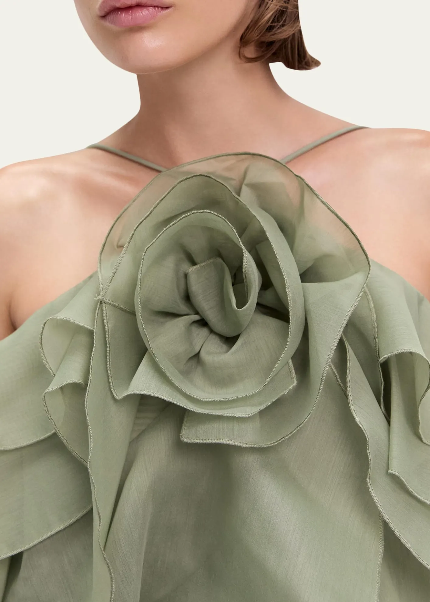 AjePandorea Layered Organza Mini Dress