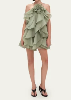 AjePandorea Layered Organza Mini Dress