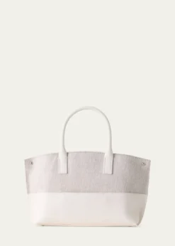 AkrisAi Little Canvas & Leather Top-Handle Bag