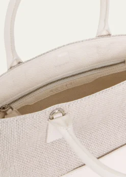 AkrisAi Little Canvas & Leather Top-Handle Bag