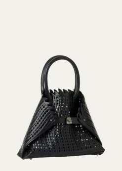 AkrisAi Little Cutout Leather Top-Handle Bag