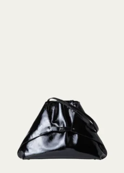 AkrisAi Medium Lacquered Leather Tote Bag