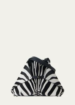 AkrisAi Medium Zebra-Print Top-Handle Tote Bag