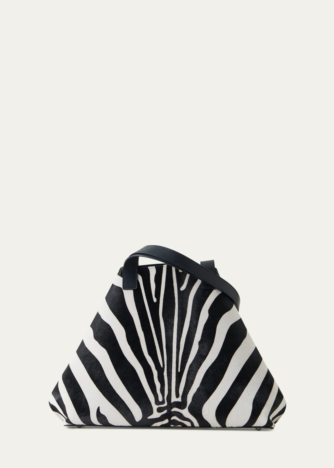 AkrisAi Medium Zebra-Print Top-Handle Tote Bag