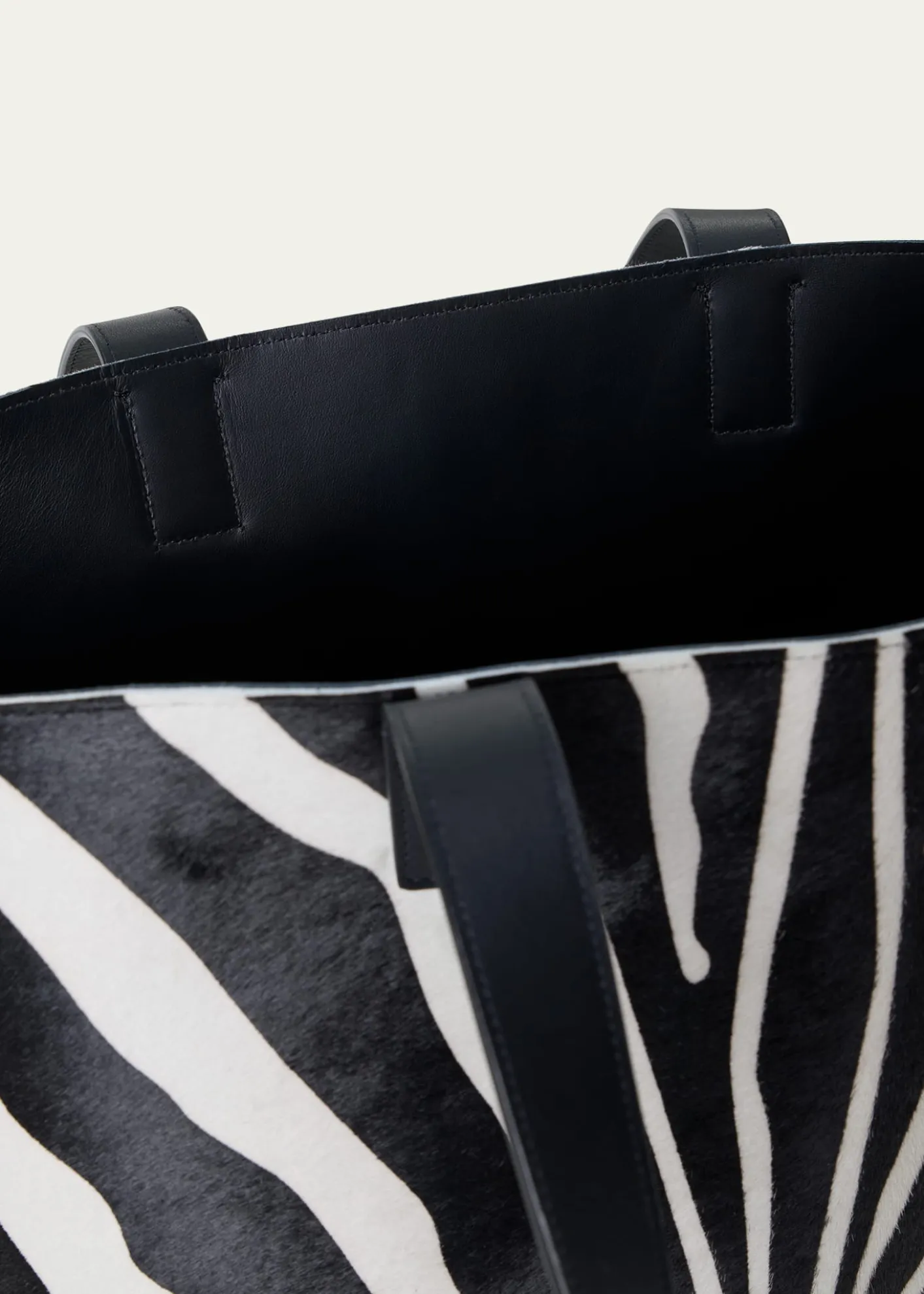 AkrisAi Medium Zebra-Print Top-Handle Tote Bag