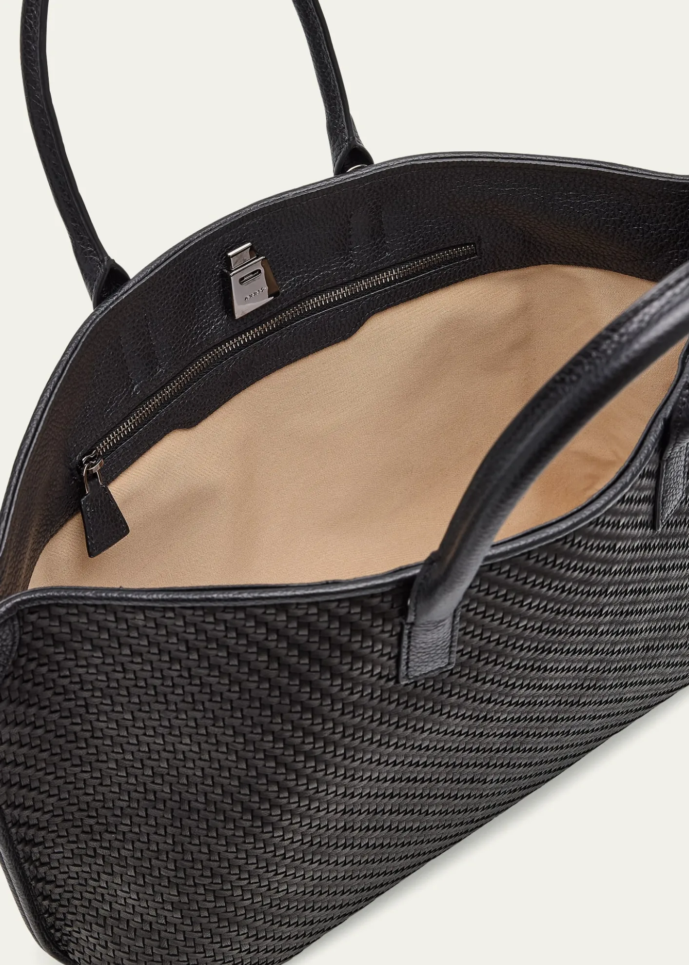 AkrisAi Small Plaid Braided Top-Handle Bag