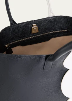 AkrisAI Small Scalloped Colorblock Top-Handle Bag