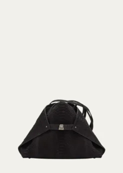 AkrisAi Small Snakeskin Suede Shoulder Bag