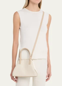 AkrisAi Two-Tone Leather Tote Bag