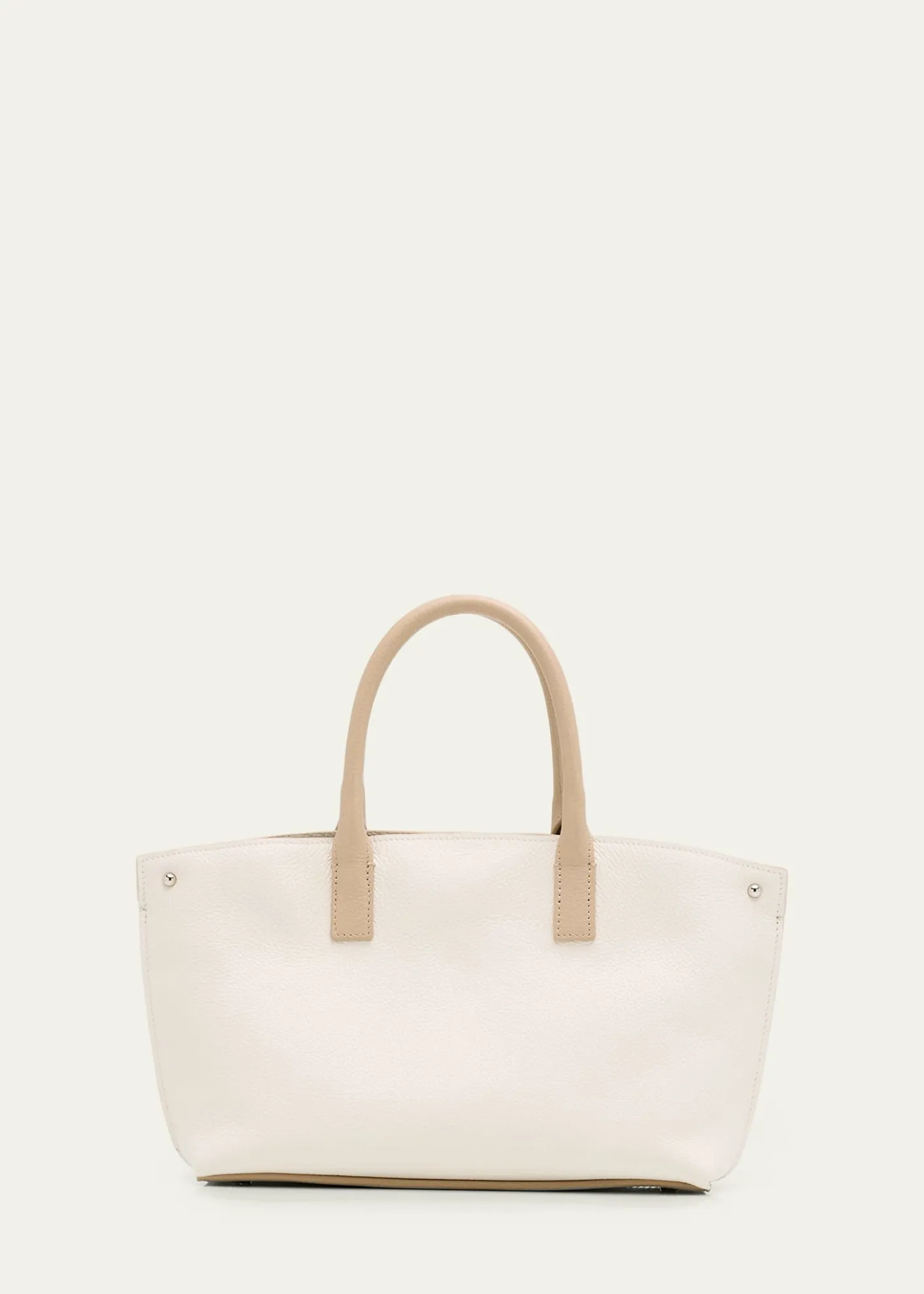 AkrisAi Two-Tone Leather Tote Bag