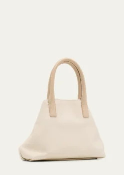 AkrisAi Two-Tone Leather Tote Bag