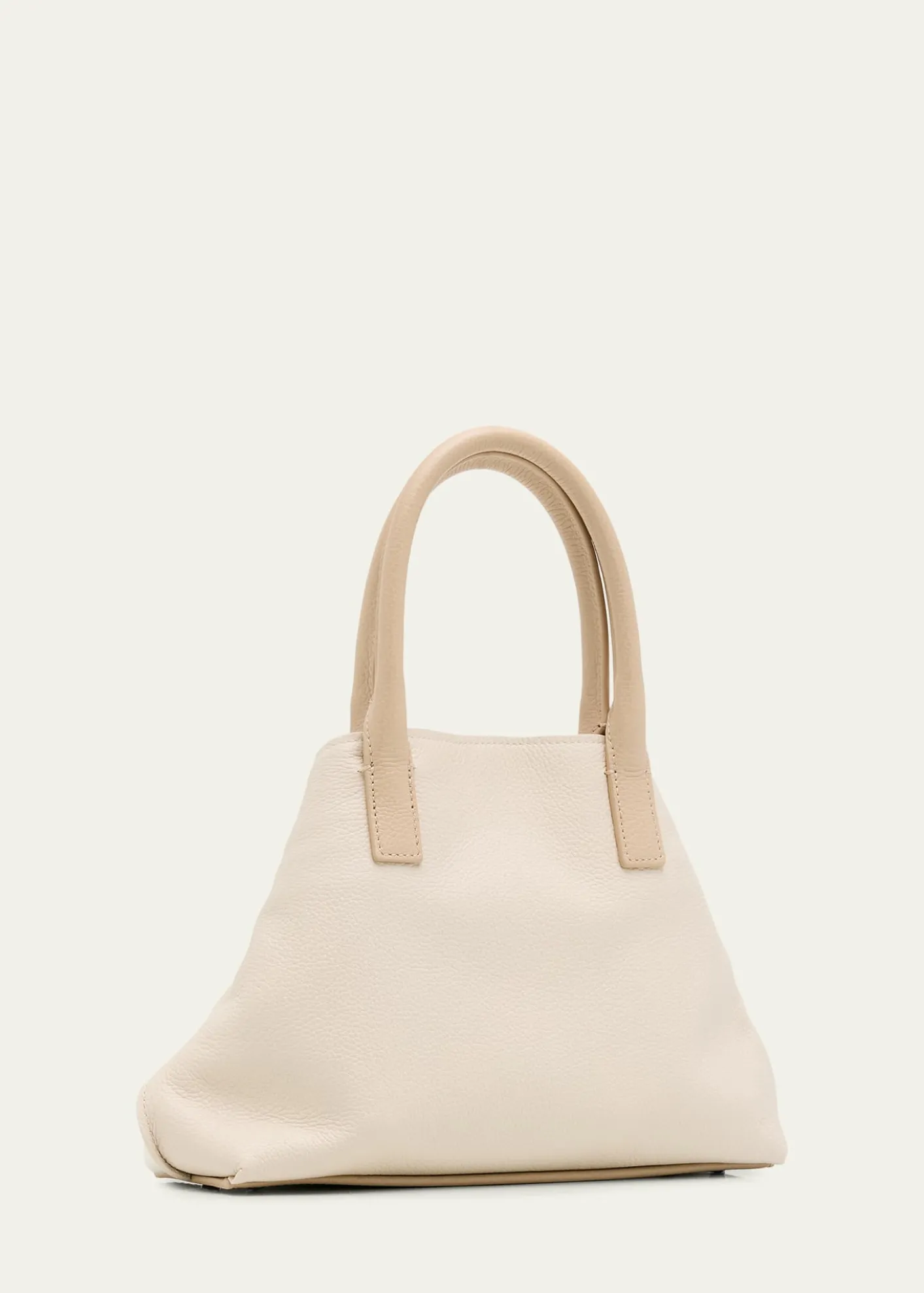 AkrisAi Two-Tone Leather Tote Bag