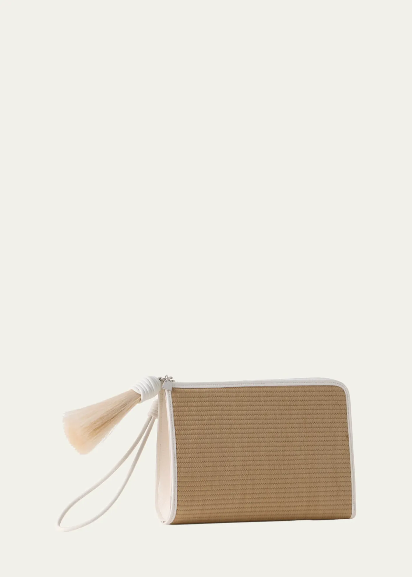 AkrisAlexa Tassel Woven Cotton Clutch Bag