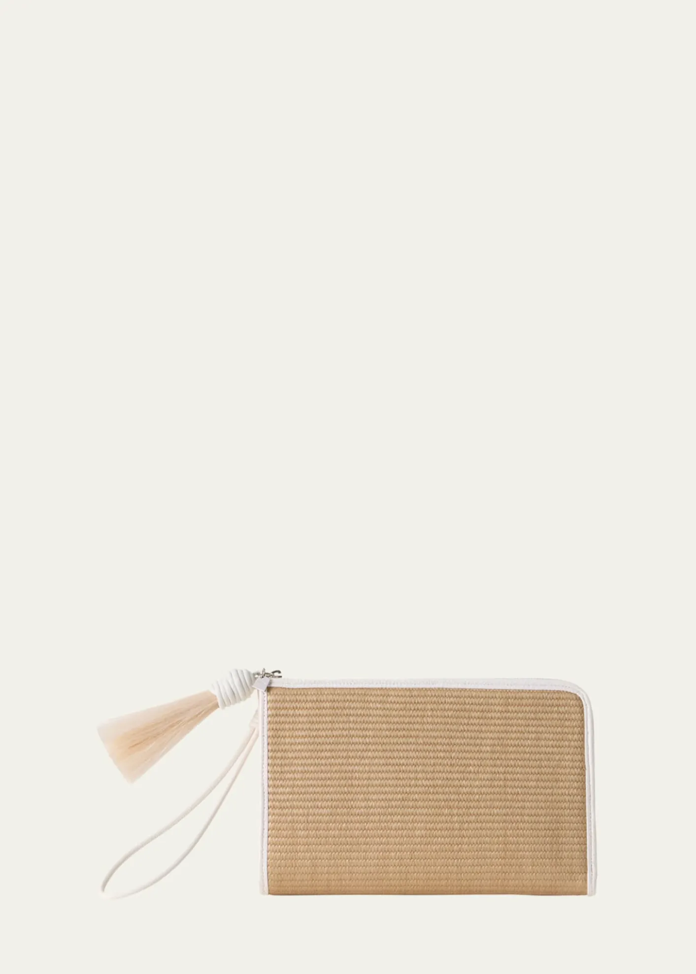AkrisAlexa Tassel Woven Cotton Clutch Bag